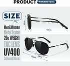 Classic Aviator Sunglasses Metal Frame Uv Blocking Blue Mirror Lens Black Frame