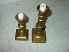 Antique Pair Brass Candlestick S-candle Holders-see Pictures
