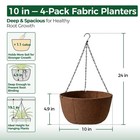 Hanging Planters For Outdoor Plants  10 Inch 4 Pack Fabric Hanging Baskets Wi   