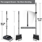 Kelamayi Broom And Dustpan Set For Home  Office  10 Inch  Black gray