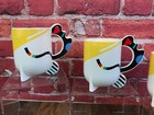 Very Rare Set Of 4 1980s Kato Kogei Fujimori Humoresque Mug Mugs Modern Memphis