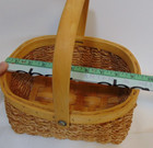 Vintage Woven Basket Rustic Farmhouse Decor Handcrafted Storage Display Country