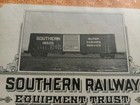1968 Southern Railway Equipment Trust Certificate - Railroad Stock Bond