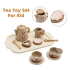 13pcs Western Kitchen Wooden Tea Sets Play Kitchen Dishes tea Set For Kid  