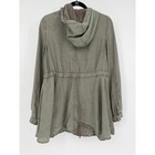 Free People Military Utility Jacket Hooded Field Parka Olive Green Womens Medium