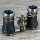 Vintage Chevalier Paris France Opera Glasses Embossed Dog Stag deer Hunting