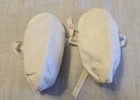 Vintage Infant Baby Doll White Crib Shoes Moccasins   Miniatures