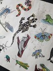 Unknown Artist Original Vintage Shop Used Tattoo Flash Sheet Hand Colored 2