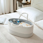 Luxury Little Diaper Caddy Organizer  Large Cotton Rope Nursery Baby Basket