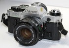 Canon Ae-1 Program 35mm Slr Film Camera With 50mm   75-200mm Lenses   Manual