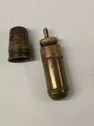 Antique Brass Thimble Needle Mini Travel Sewing Kit Wood Spools 2  Tall Germany