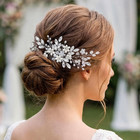 Rhinestone Bridal Hair Comb Silver Wedding Hair Accessories For Brides And Women