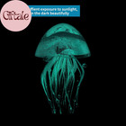 Hand Blown Glass Jellyfish Figurine Glow In Dark Paperweight Decor Gift