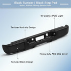 Black Steel Rear Step Bumper Assembly Compatible For 2007-2013 Chevy Silverado 1