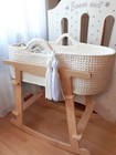 Baby Bassinet Moses Basket With Stand Boho Baby Crib  Baby Schower Gift