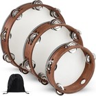 Wooden Hand Held Percussion Tambourine With Storage Bag - 6 8 10 Inches  Idea   