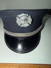 Vintage Graves Crisfield Md Fire Department Hat With Badge 7 1 8