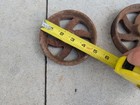 4 5  Cast Iron Wheels Cart Factory Farm Ranch Steampunk Rustic Hit Miss Wheel 