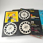 Vintage Gaf Talking View Master W  Box 4 Reels Popeye Superman Aristocats Snoopy