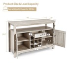 Buffet Server Sideboard Wine Cabinet Console Table Dining Room Shelf Grey