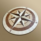 12  X 3 4  Wood Compass Floor Inlay     Handmade Decorative Hardwood Medallion