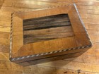 Early Turn Of The Century Sewing Box Inlaid Wood Satin Tufted