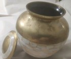 Large Adult Inlaid  Mother Of Pearl Brass  Cremation Urn For Ashes New Unboxed