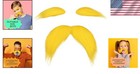 Comfortable Fluffy Yellow Mustache   Eyebrows - Easy Halloween Costume Upgrade