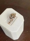 2ct Round Cut Real Moissanite Rose Shape Engagement Ring 14k Rose Gold Plated