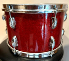 Vintage Gracy 12 X 8 Red Sparkle 6 Lug Tom Gretsch Stencil Muffler Mij Japan 60 