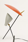 Vintage 1950s Italian Stilnovo Style Mid Century Modern Desk Table Lamp