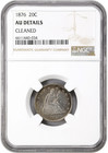 1876 Ngc Au 14 640-minted  Doubled Die Reverse  1 499 Apr  Twenty Cent Piece 20c