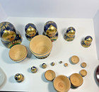 Vintage Russian Nesting Dolls 10 Pieces Artist Signed 1993 Matryoshka  9  Tall