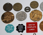 31 Different Vintage Tokens  Medals  Pendants   Ny  San Diego  Good Luck  Sports