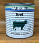  4 Cans  Cans Lakeside Beef With Juices - 24oz Each  ex 09 2026 