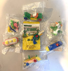 Vtg 1950-60 s Nos-plastic Puzzle Keychain Lot  7  Sealed Six Shooter cowboy auto