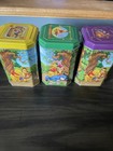 Vtg Lot Of 3 Winnie The Pooh Shortbread Cookie Metal Tin Collector Series Unused