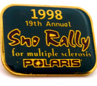 Polaris Sno Rally Pin 1998 19th Annual Fundraiser Multiple Sclerosis Lapel