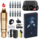 Professional Tattoo Machine Set Rotary Tattoo Pen Kit With Needles Power Supply