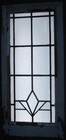 Large Old English Leaded Stained Glass Window Clear Geometric 16 3 4  X 35 1 2 