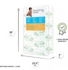 Dream On Me  Sunset 3  Extra Firm Fiber Portable Crib Mattress 26x3x38in