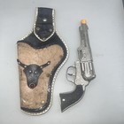Hubley Coyote Civil War Style Toy Cap Gun Cowboy Vintage With Leather Holster