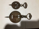 2 Antique Cast Iron Wood Stove Flue Dampers 3  Griswold 4  Diamond