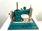Vintage Casige Kids Toy Sewing Machine Teal Metal Made Germany 1470 British Zone