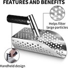 Metal Detecting Sand Scoop Stainless Steel Hand Sifter Beach Digging Shovel Tool