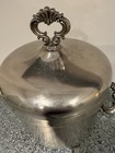 Vintage Fb Rogers Silver-plated Ice Bucket White Glass Liner Insulated