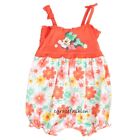 Disney Minnie Mouse Baby Layette Girl 1 Pc Ruffle Floral Bubble Romper Outfit 3m