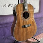 Factory Acoustic Electric Guitar 6 Strings Fretboard Abalone Shell Inlay