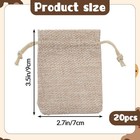 20pcs Small Burlap Bags With Drawstring 2 7x3 5  Linen Gift Pouches For Wedding 