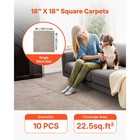 Uimoso 18x18 In Carpet Tiles 10 Pack  Peel And Stick  Self-adhesive  Light Brown